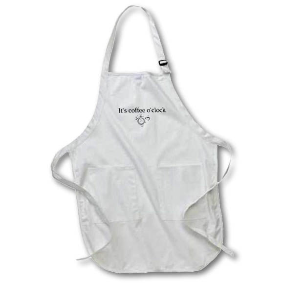 Apron - Image with a text Coffee o clock. s Sayings Collection about COFFEE