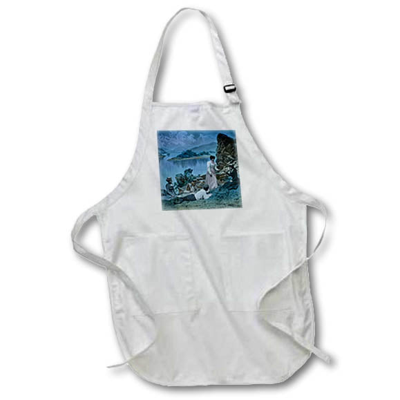 Apron - Magic Lantern Slide Killarney Picnic Victorian Sing Along Vintage Magic Lantern Slides
