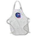 Apron - Personalized Initial Letter G 3D Blue Rosette - Personalized Initials