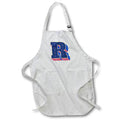 Apron - Personalized Initial Letter R 3D Blue Rosette - Personalized Initials