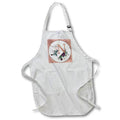 Apron - Pretty Image Of Rose Gold Geometric Floral Monogram Initial N Monograms