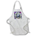 Apron - Unique Night Sky Forrest Animals Monogram Initial A Monograms