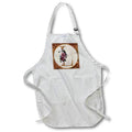Apron - Pretty Image Of Copper Gold Pink Floral Monogram Initial L Monograms