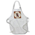 Apron - Pretty Image Of Copper Gold Pink Floral Monogram Initial W Monograms