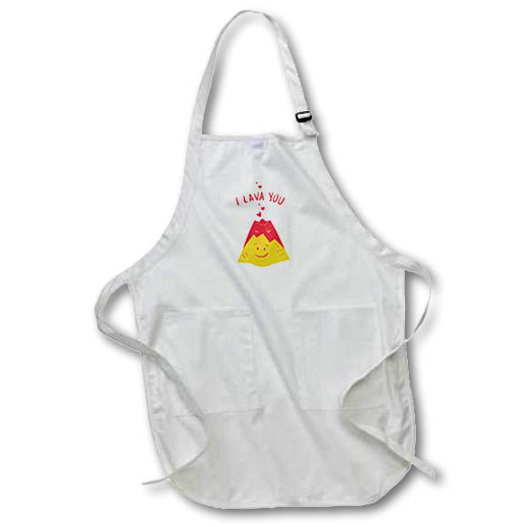 Apron - I Lava You Cute Love Quotes 3dRose-Funny quotes