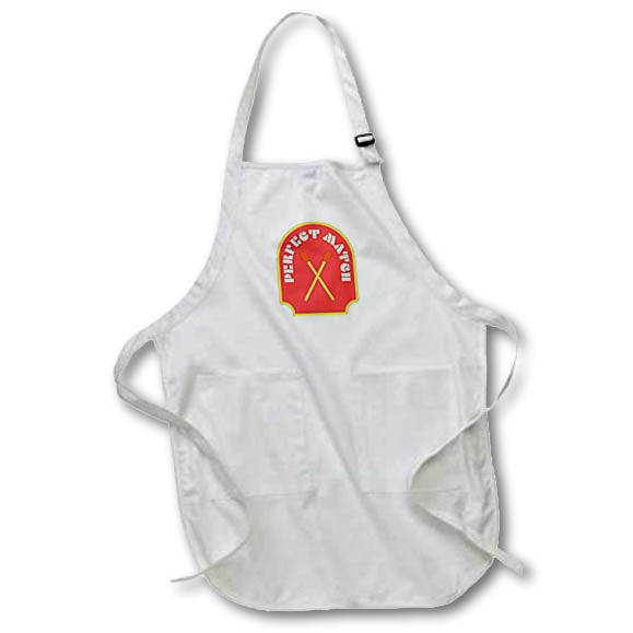 Apron - Perfect Match Cute Love Quotes 3dRose-Funny quotes