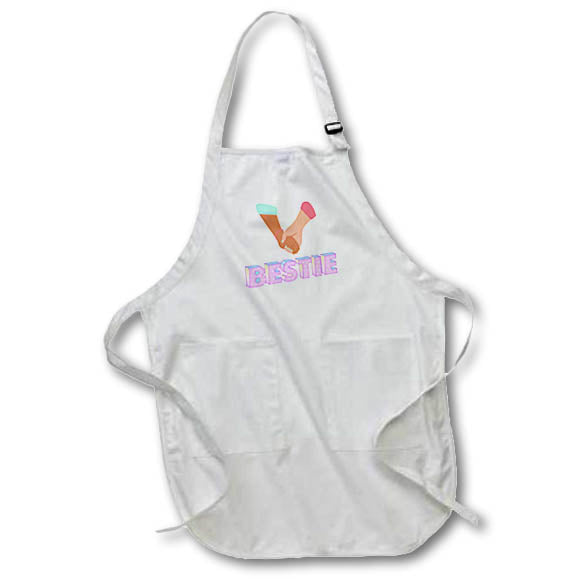 Apron - Holding Hands Besties Quotes 3drose-Bestfriend Image