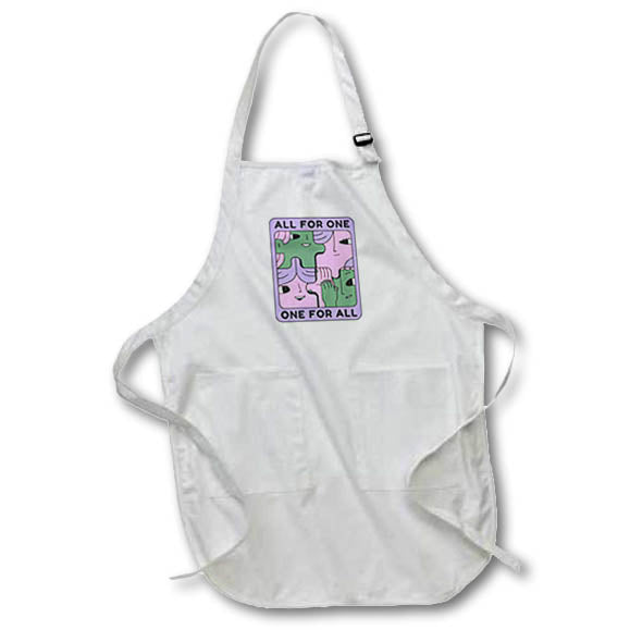 Apron - All For One One For All Bestfriends Quotes 3drose-Bestfriend Image