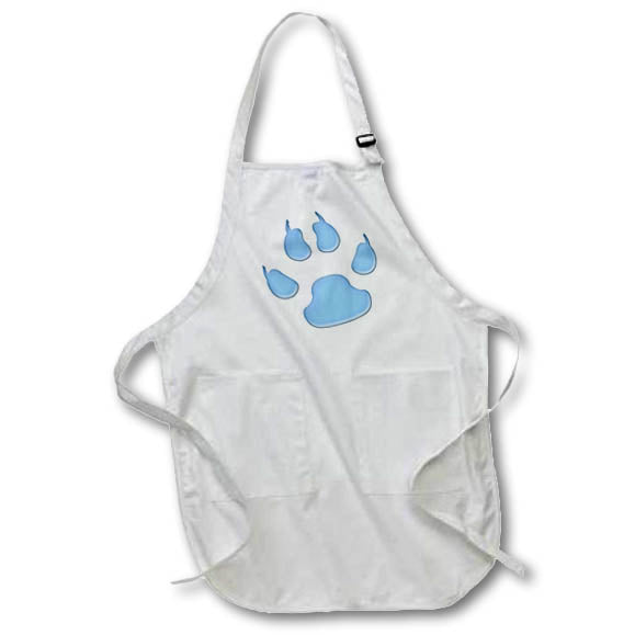 Apron - Cute Blue Cat Pawprint Illustration Cute Illustrations