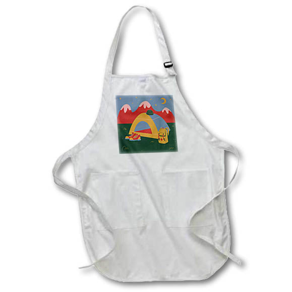 Apron - Camping Vibes with Dad Gift on Fathers Day 3dRose - Rosette - Gift for Dad
