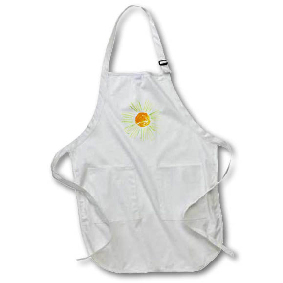 Apron - Watercolor Daisy Flower on Print 3dRose - Rosette - Flowers
