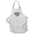 Apron - Black Lace Heart Design 3dRose - Rosette - Heart