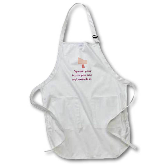 Apron - Speak Your Truth You Are Not Voiceless Inspiration Quotes 3dRose- Inspirational quotes