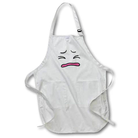 Apron - Sick and Tired Face Emotions 3dRose - Rosette - Emotions