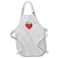 Apron - Big Red Heart With Text Inside And Above For Dad Art - Fathers