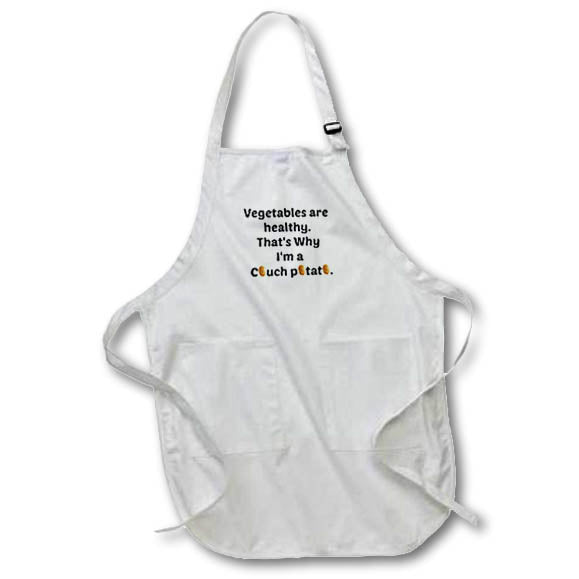 Apron - Humorous Text With Potato Inserts Art - Vegetables