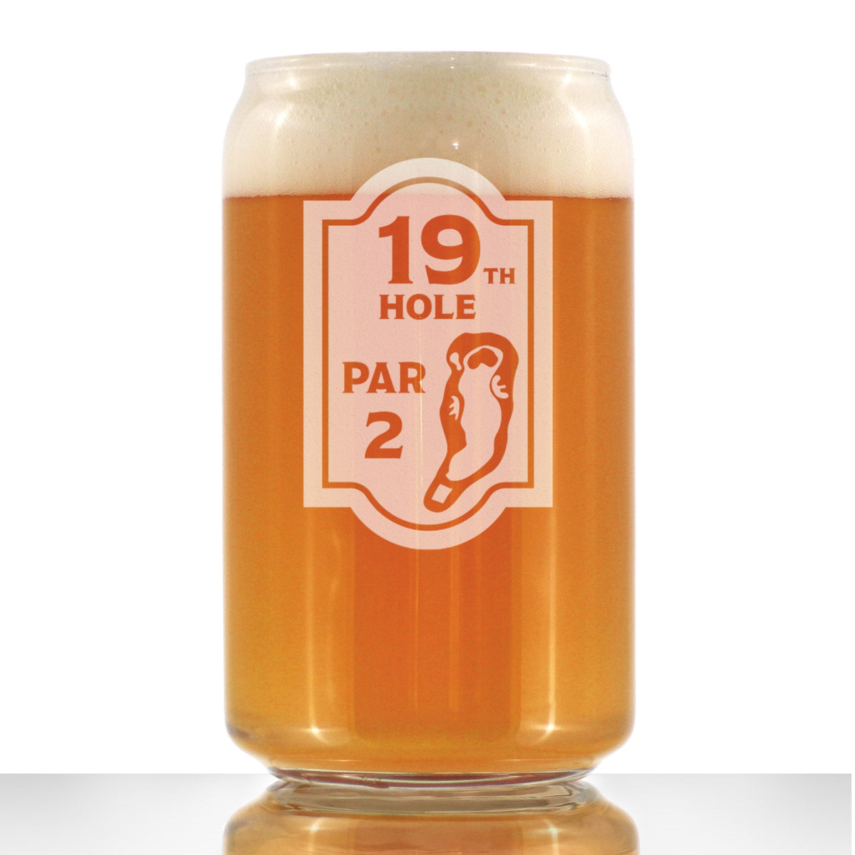 19th Hole Sign - 16 Ounce Beer Can Pint Glass