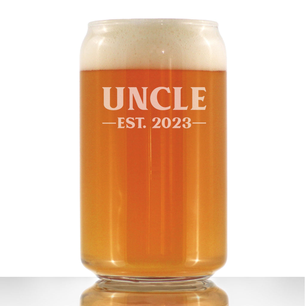 Uncle Est. 2023 - Bold - 16 Ounce Beer Can Pint Glass