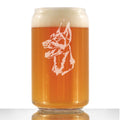 Doberman Face Beer Can Pint Glass - Unique Dog Themed Decor and Gifts for Moms & Dads of Pinscher Dobermans - 16 Oz