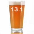 13.1 Half Marathon Pint Glass for Beer - Gifts for Half Marathon Runners - 16 oz Glasses