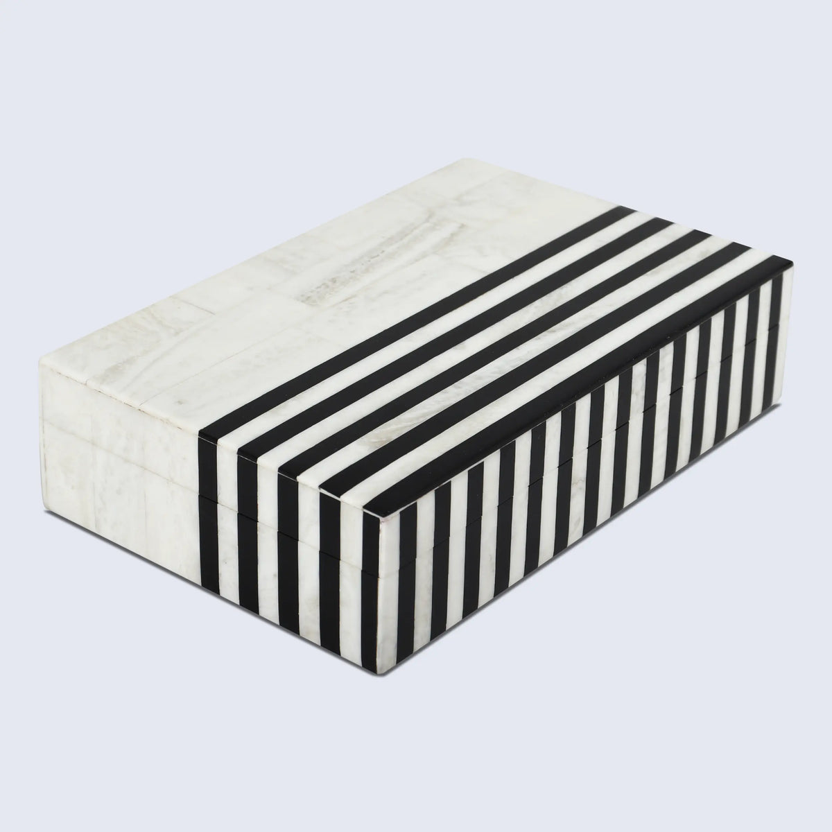 Black White Resin Inlay Decorative Storage Box – Mono Lead Collection (7 Sizes)