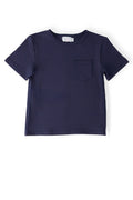 Boys Navy S/S Pocket Tee