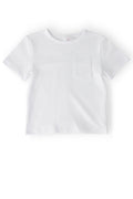 Boys White S/S Pocket Tee