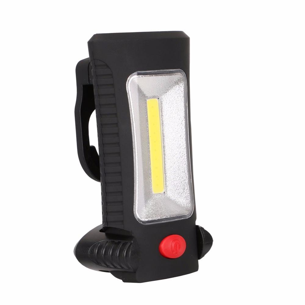 2-Modes COB LED Magnetic Working Folding Hook Hanging Lamp Torch Linternas  Flashlight Handy Lighting Use 3x AAA