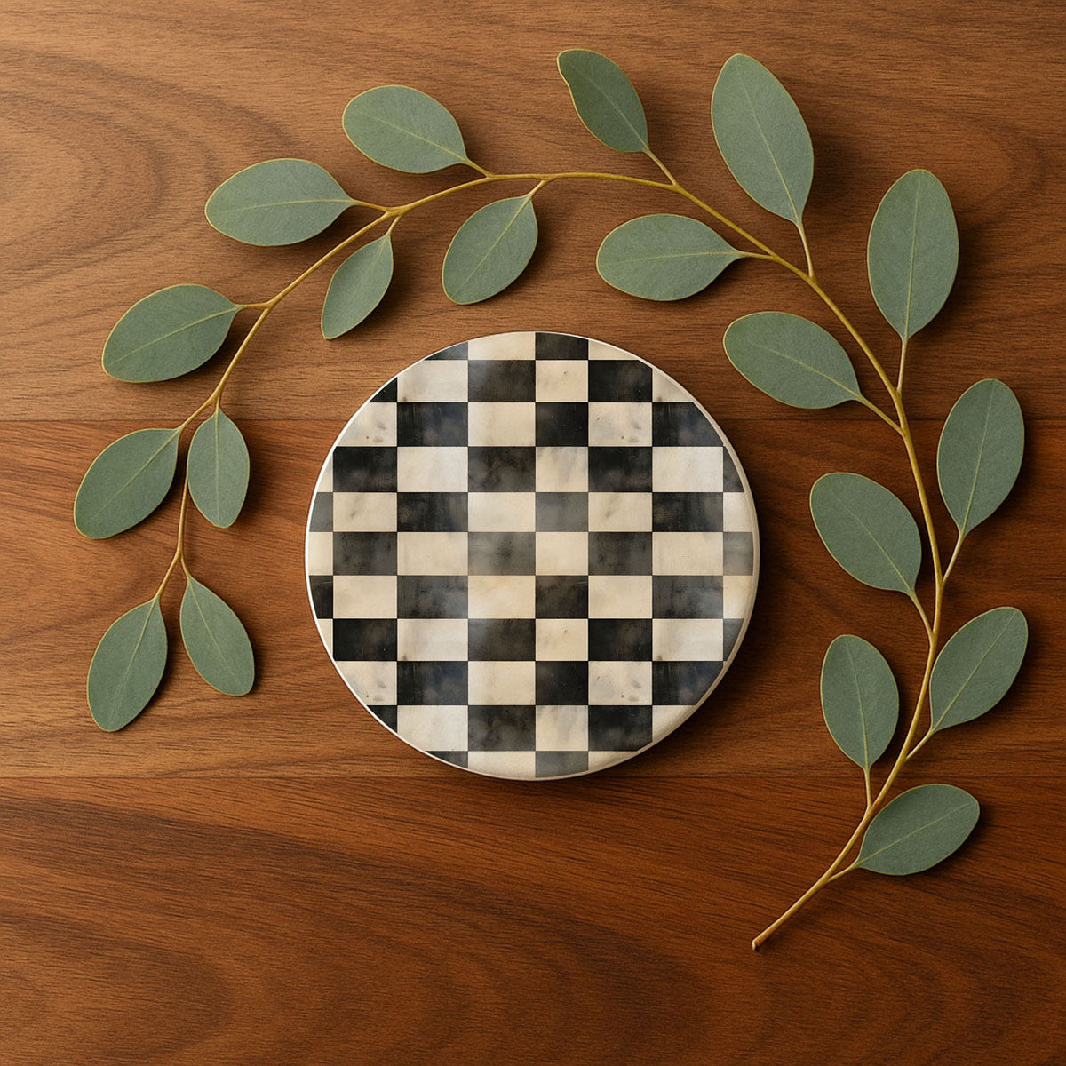 Courtly Check Coasters