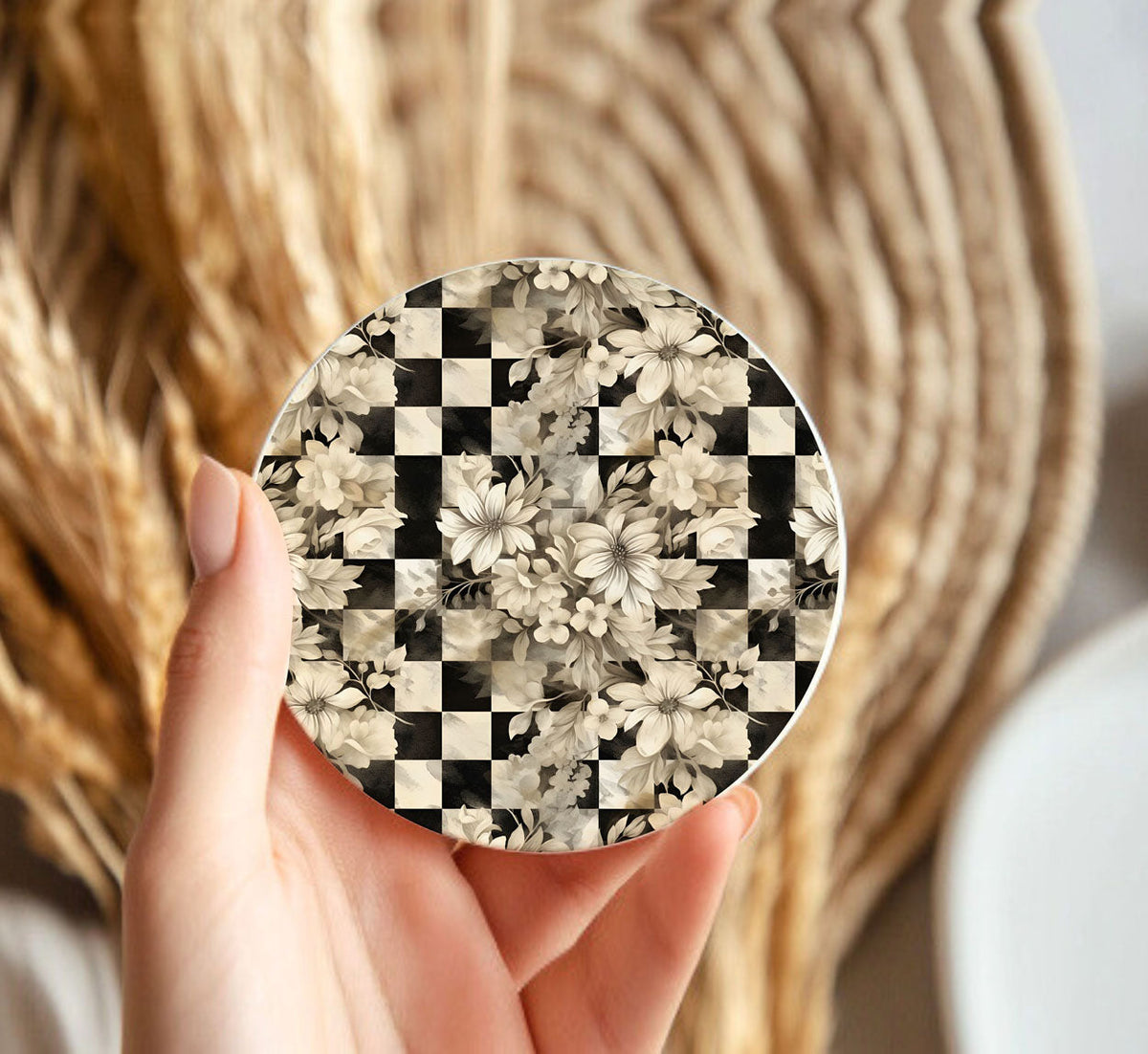 Courtly Check Coasters