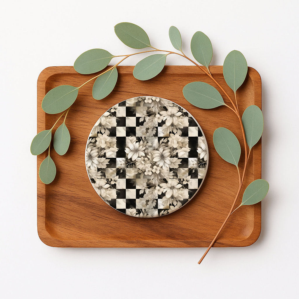 Courtly Check Coasters