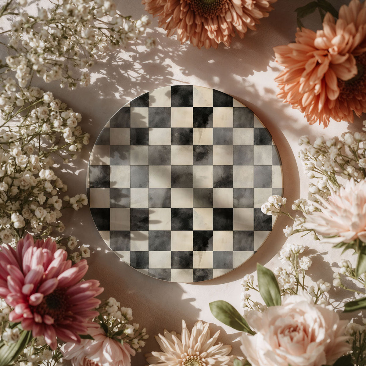 Courtly Check Coasters