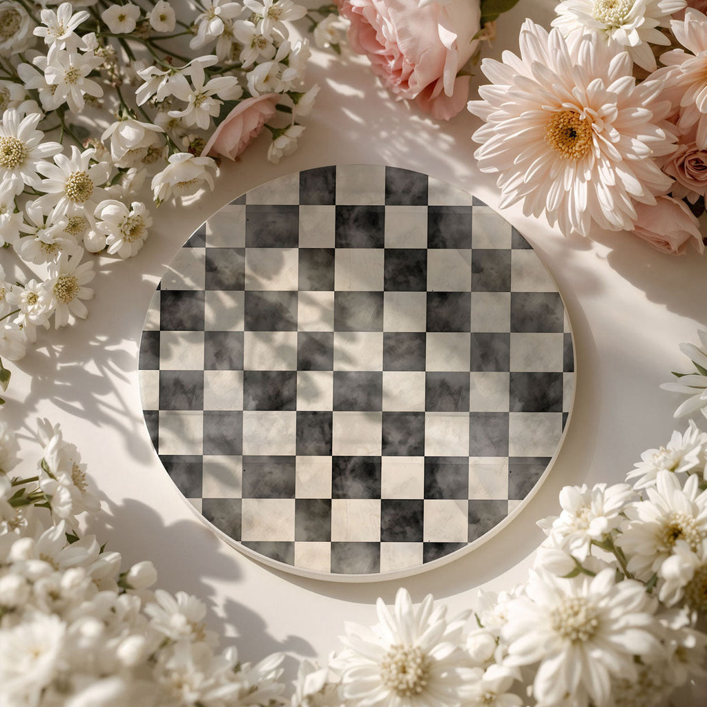 Courtly Check Coasters