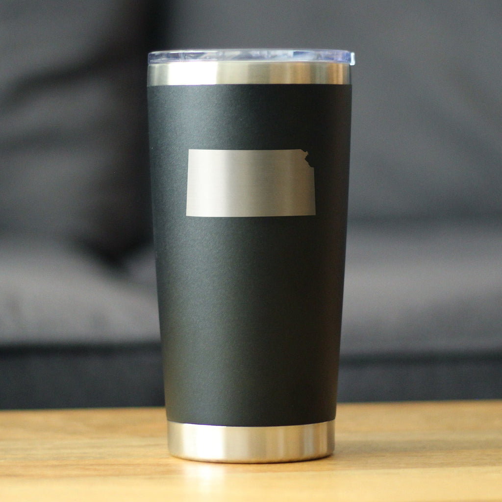 Kansas State Outline - 20 oz Coffee Tumbler