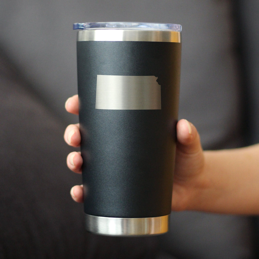 Kansas State Outline - 20 oz Coffee Tumbler