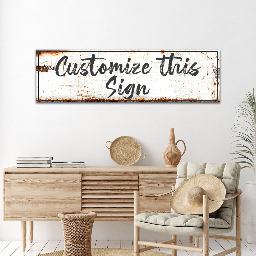 Custom Rustic Canvas Sign