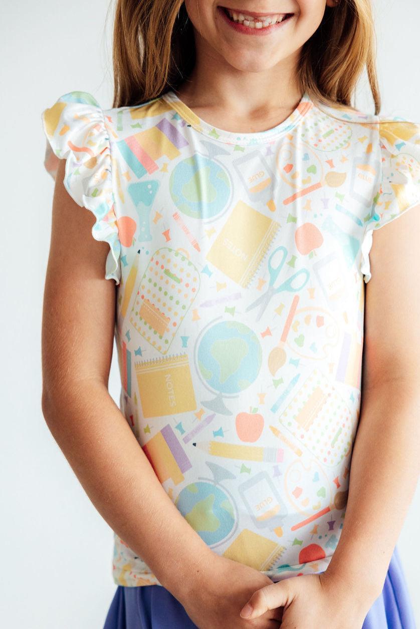 Campus Cutie S/S Ruffle Tee