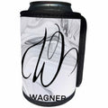 3dRose BrooklynMeme Monograms - White Marble Monogram W - Wagner - Can Cooler Bottle Wrap (cc_310130)