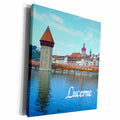 3dRose Lucerne - town in Switzerland - medieval style stone... - Museum Grade Canvas Wrap (cw_155659)