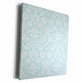 3dRose Pastel mint and white damask - stylish swirling vines... - Museum Grade Canvas Wrap (cw_155670)