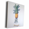 3dRose Tropical Pineapple in Deep Yellow Botanical Print - Museum Grade Canvas Wrap (cw_173799)
