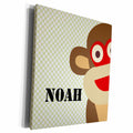 3dRose PS Name - Monkey Noah for boys - Museum Grade Canvas Wrap (cw_181246)