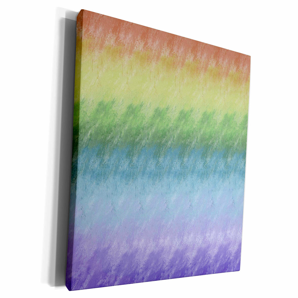 3dRose PS Abstract - Abstract Rainbow - Museum Grade Canvas Wrap (cw_181248)