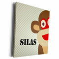 3dRose PS Name - Monkey Silas boys name - Museum Grade Canvas Wrap (cw_181260)