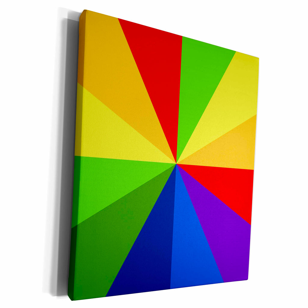 3dRose PS Abstract - Rainbow Abstract - Museum Grade Canvas Wrap (cw_181264)