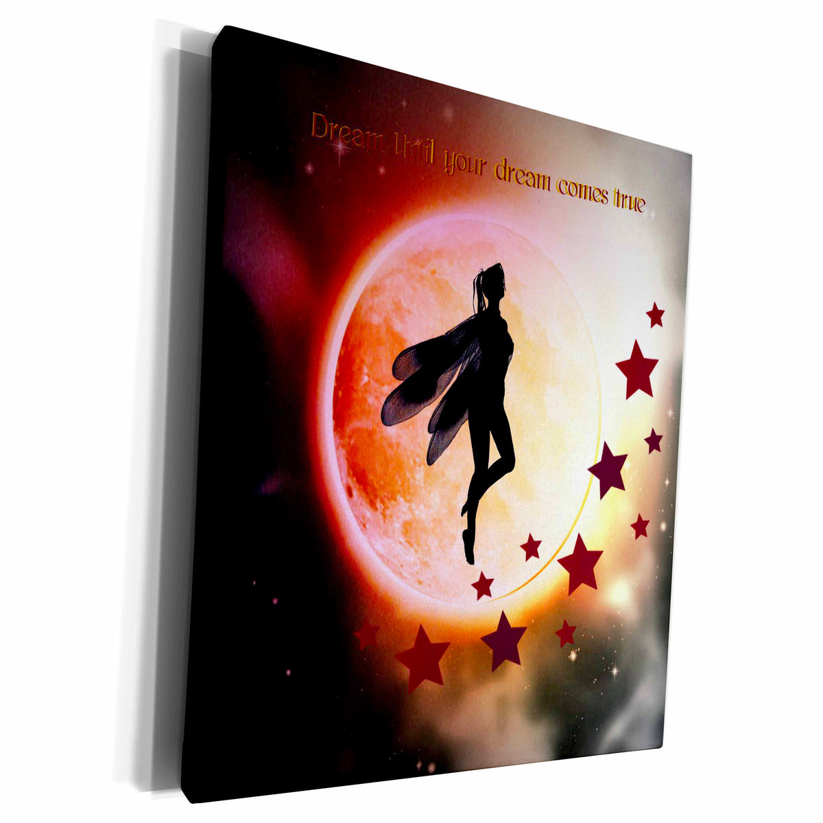 3dRose Renderly Yours Fairies - Fairy Moon Star - Museum Grade Canvas Wrap (cw_185354)