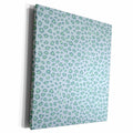 3dRose PS Animals - Mint and Blue Leopard Print - Museum Grade Canvas Wrap (cw_192850)