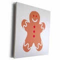 3dRose gingerbread man picture on white background - Museum Grade Canvas Wrap (cw_201877)