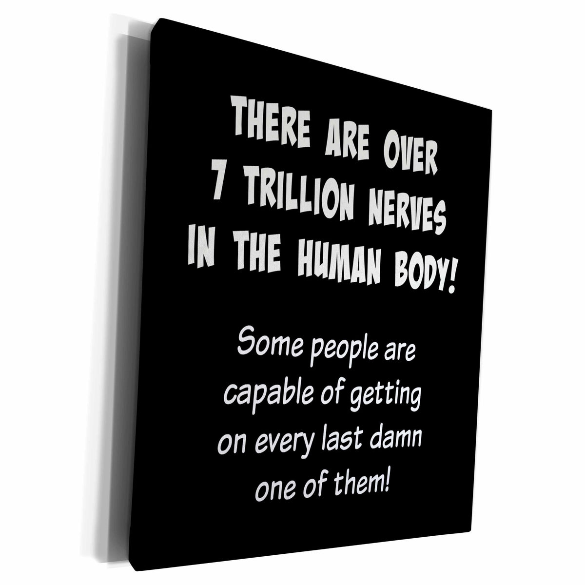 3dRose there are over 7 trillion nerves yet some people get... - Museum Grade Canvas Wrap (cw_201969)