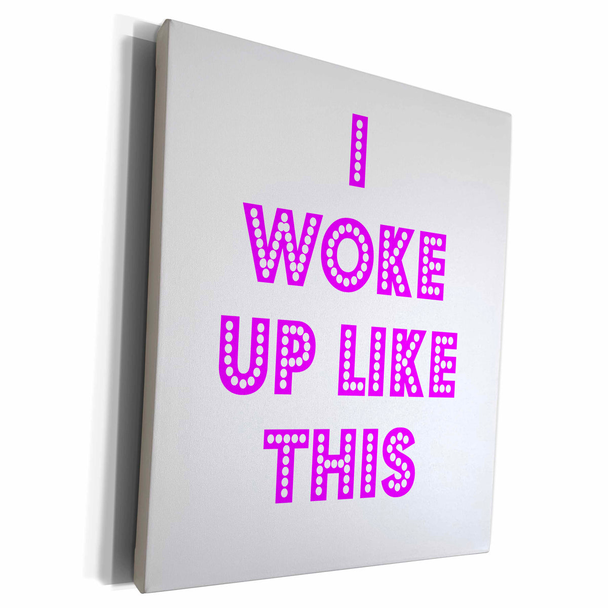 3dRose BrooklynMeme Sayings - I woke up like this - Museum Grade Canvas Wrap (cw_202793)